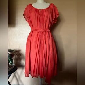 Float Pleated Midi Dress